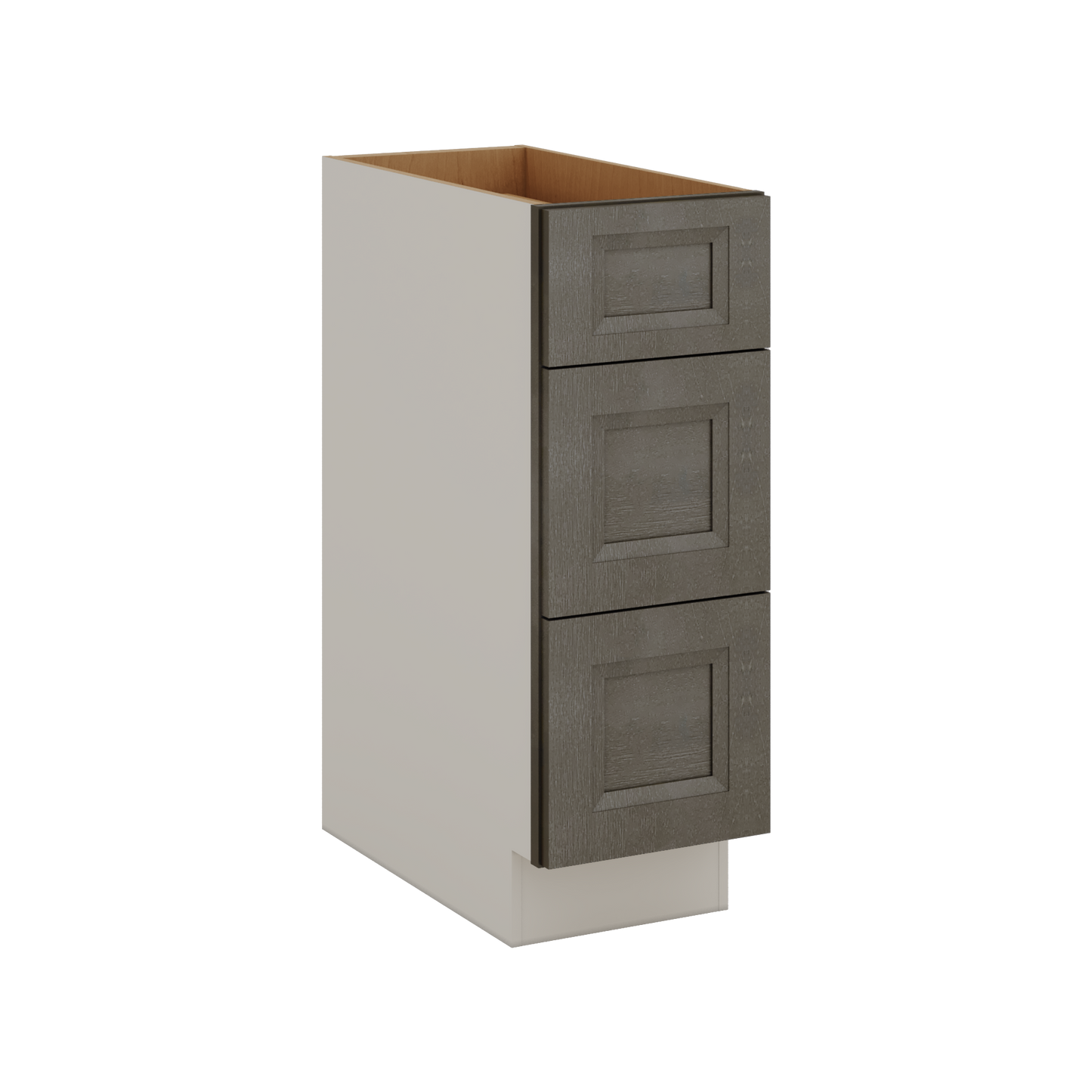 Huntington Cinder Double Shaker 3 Drawer Base Cabinet 12", 15", 18", 21", 24", 30", 33" & 36" Wide