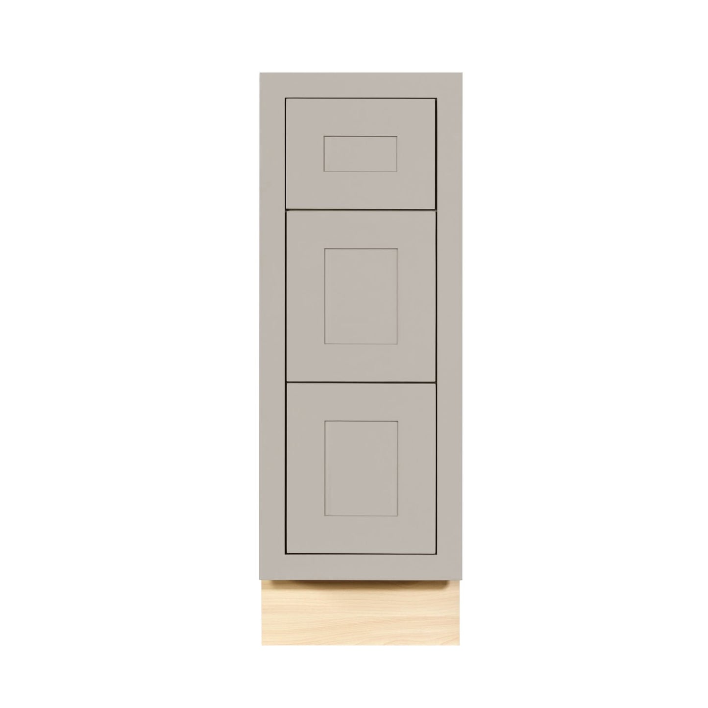 Tuscan Gray Shaker Inset Drawer Base Cabinet - 12", 15", 18", 21", 24" & 27"