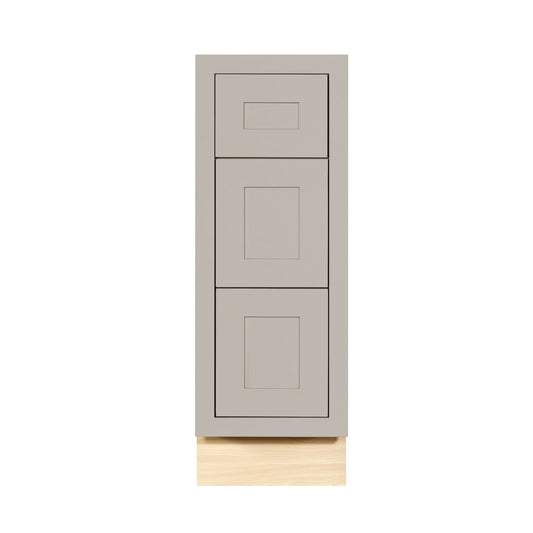 Tuscan Gray Shaker Inset Drawer Base Cabinet - 12", 15", 18", 21", 24" & 27"