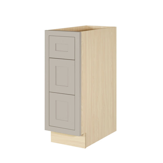 Tuscan Gray Shaker Inset Drawer Base Cabinet - 12", 15", 18", 21", 24" & 27"