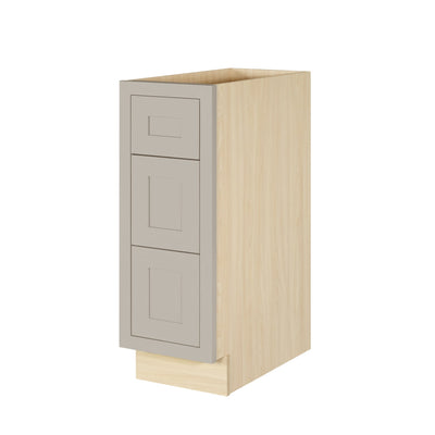 Tuscan Gray Shaker Inset Drawer Base Cabinet - 12", 15", 18", 21", 24" & 27"