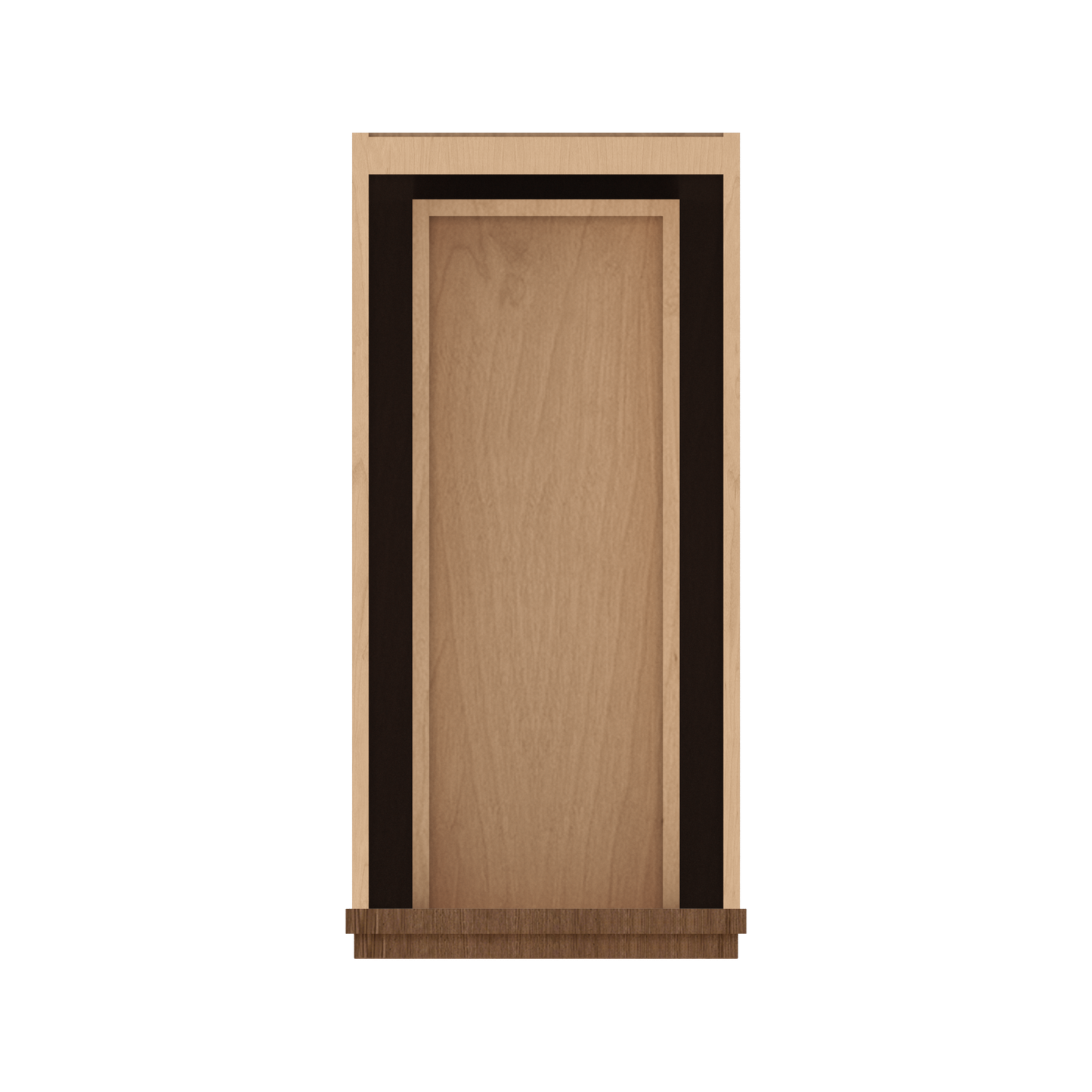 3 Drawer Base 12", 15", 18", 21", 24", 30" & 36" Wide Mocha Elegant Oak Craftsman Shaker 1-1/4" Overlay Base Cabinet