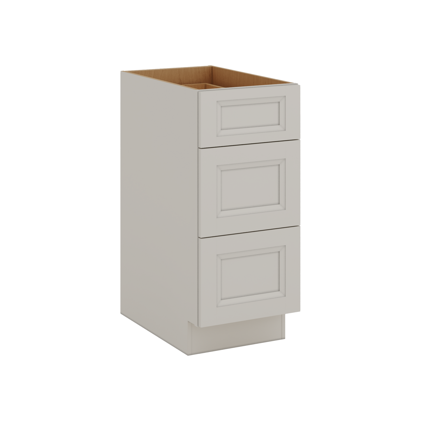 27LGDS Laguna Gray Double Shaker 3 Drawer Base Cabinet 12", 15", 18", 21", 24", 30", 33" & 36" Wide