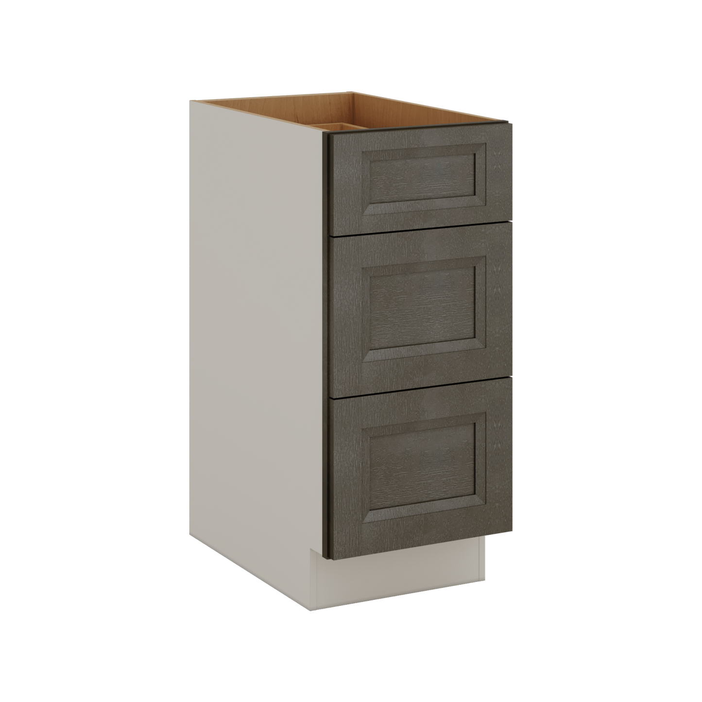 Huntington Cinder Double Shaker 3 Drawer Base Cabinet 12", 15", 18", 21", 24", 30", 33" & 36" Wide