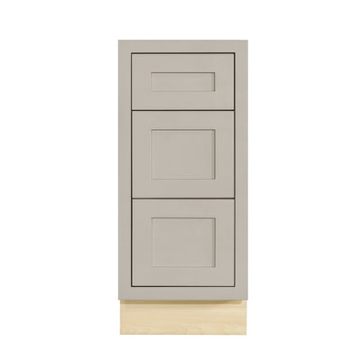 Tuscan Gray Shaker Inset Drawer Base Cabinet - 12", 15", 18", 21", 24" & 27"