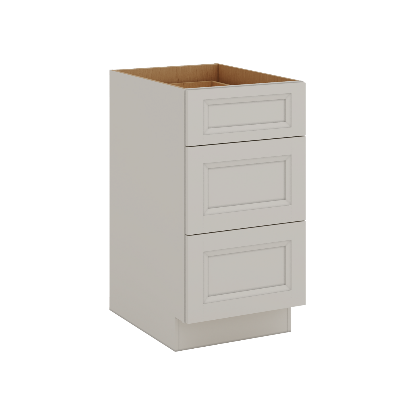 27LGDS Laguna Gray Double Shaker 3 Drawer Base Cabinet 12", 15", 18", 21", 24", 30", 33" & 36" Wide