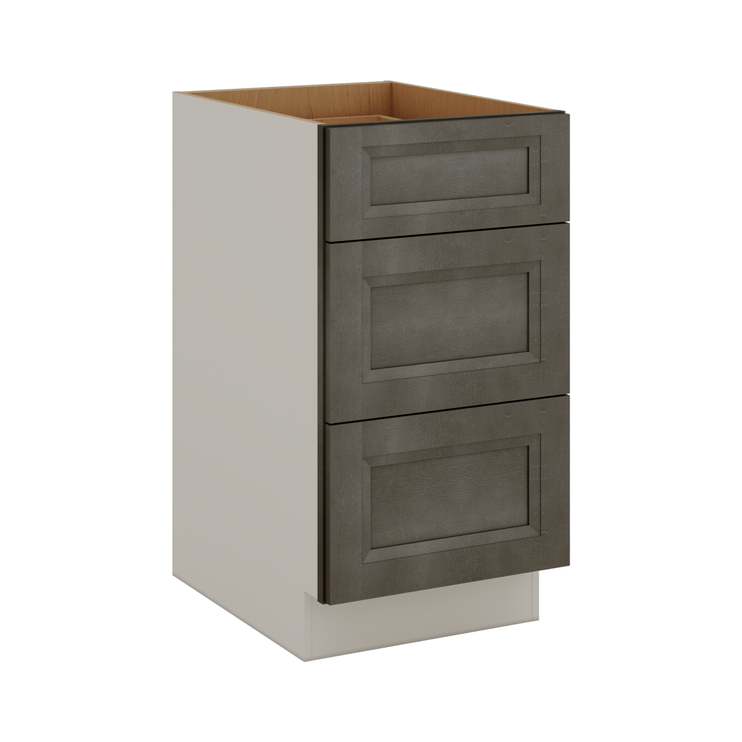 Huntington Cinder Double Shaker 3 Drawer Base Cabinet 12", 15", 18", 21", 24", 30", 33" & 36" Wide