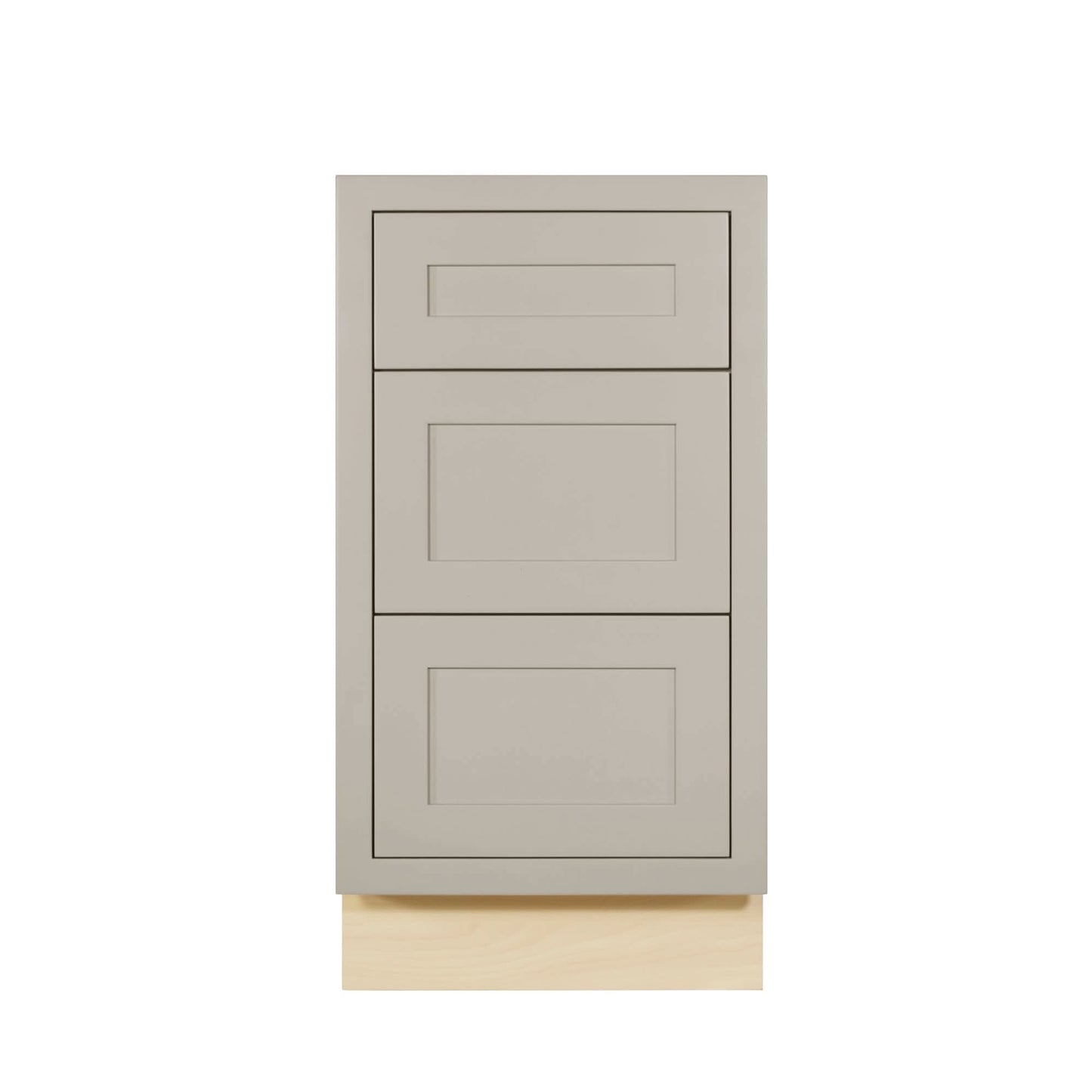 Tuscan Gray Shaker Inset Drawer Base Cabinet - 12", 15", 18", 21", 24" & 27"