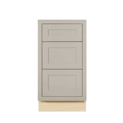 Tuscan Gray Shaker Inset Drawer Base Cabinet - 12", 15", 18", 21", 24" & 27"