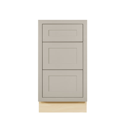 Tuscan Gray Shaker Inset Drawer Base Cabinet - 12", 15", 18", 21", 24" & 27"