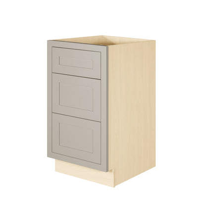 Tuscan Gray Shaker Inset Drawer Base Cabinet - 12", 15", 18", 21", 24" & 27"