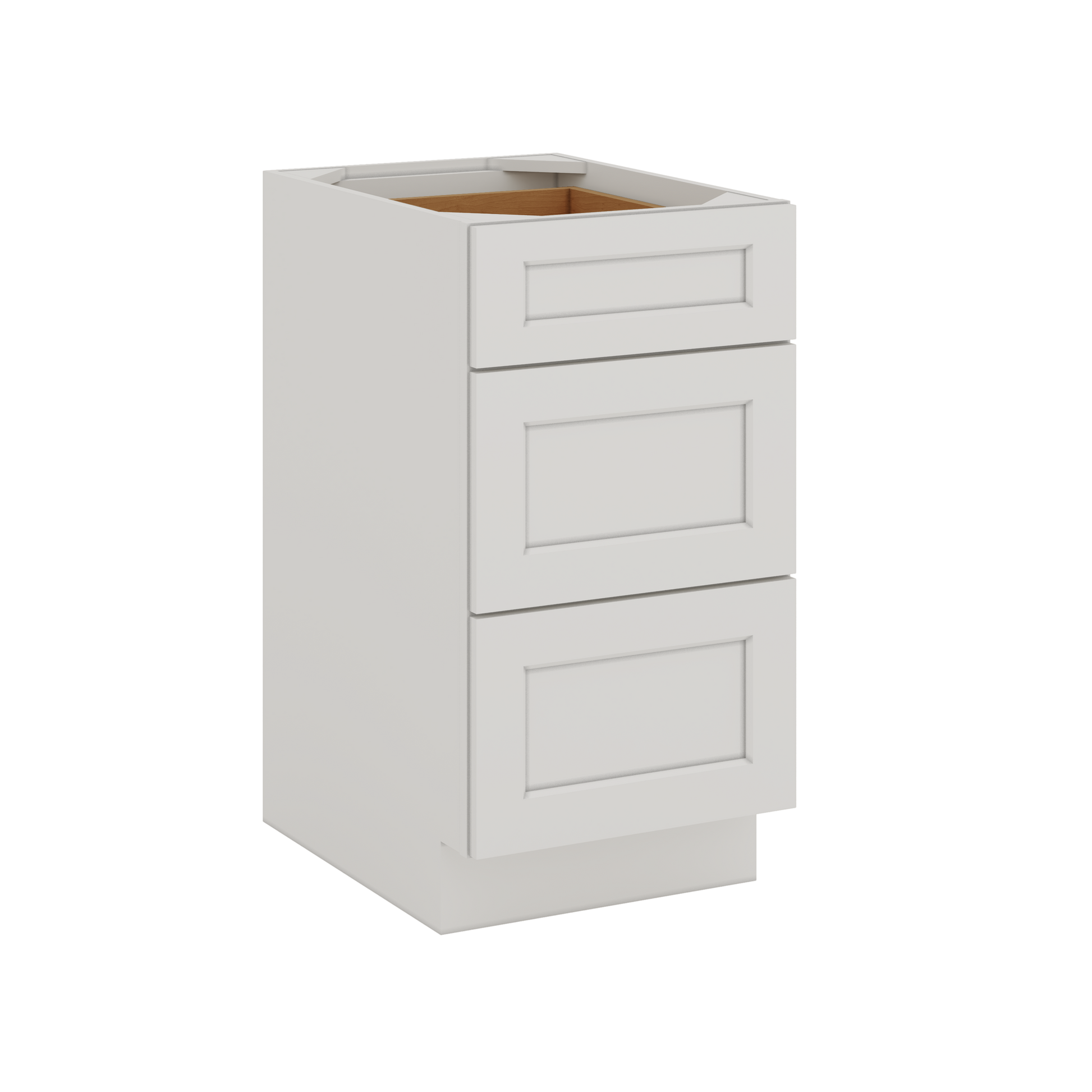 DB18 Ice White Shaker 3 Drawer Base Kitchen Cabinet