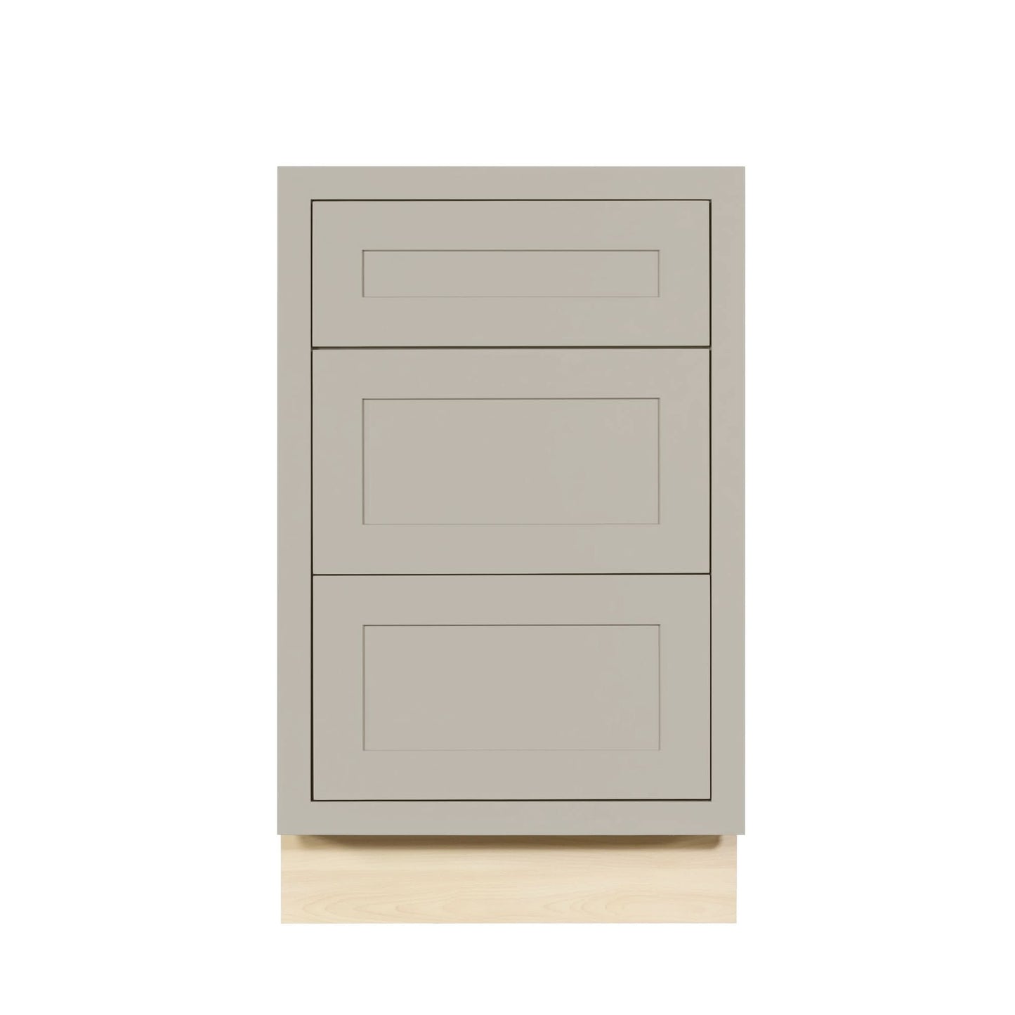 Tuscan Gray Shaker Inset Drawer Base Cabinet - 12", 15", 18", 21", 24" & 27"