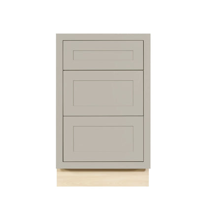 Tuscan Gray Shaker Inset Drawer Base Cabinet - 12", 15", 18", 21", 24" & 27"