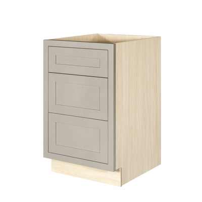 Tuscan Gray Shaker Inset Drawer Base Cabinet - 12", 15", 18", 21", 24" & 27"