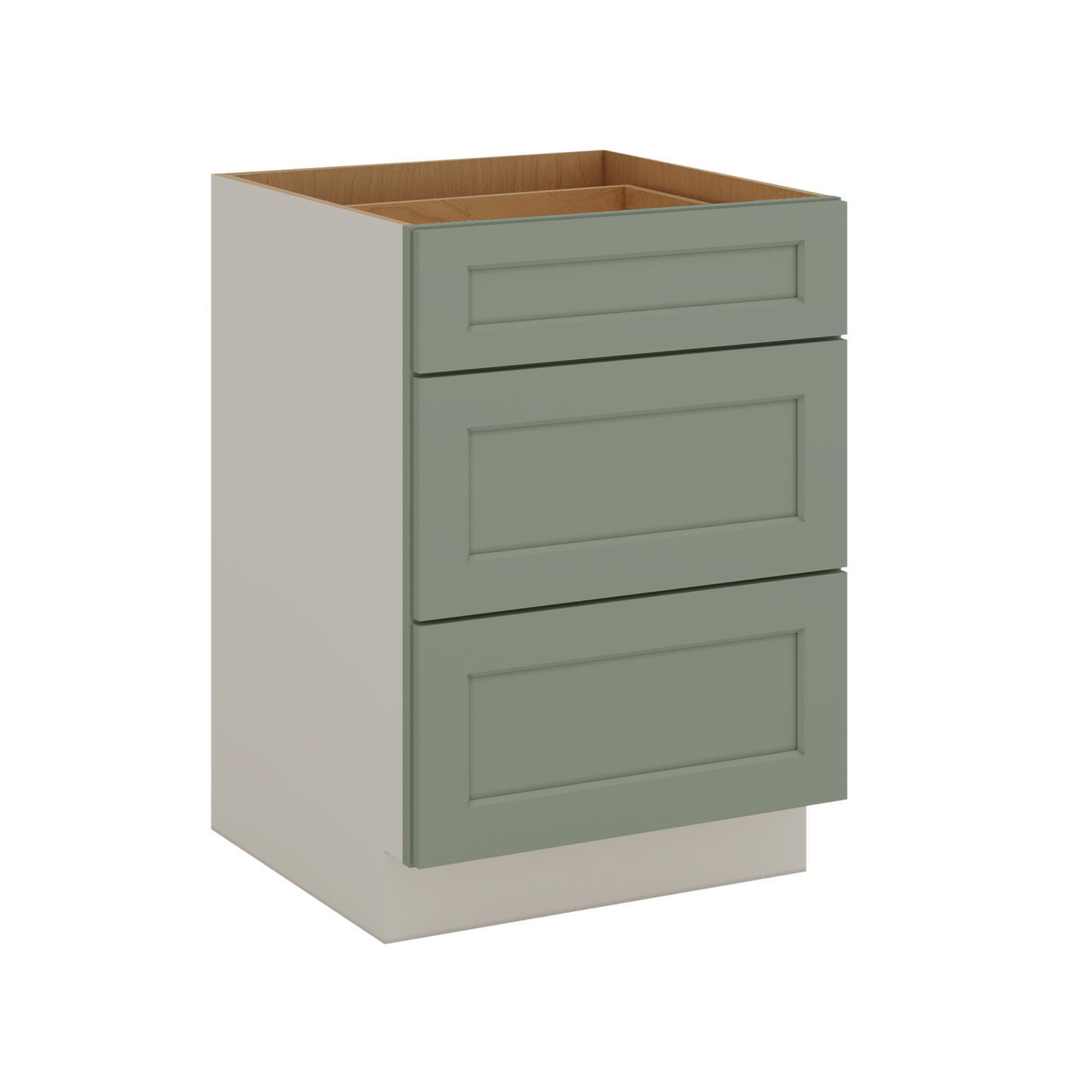 DB24-3 Drawer Base Cabinet Kitchen Sage Green