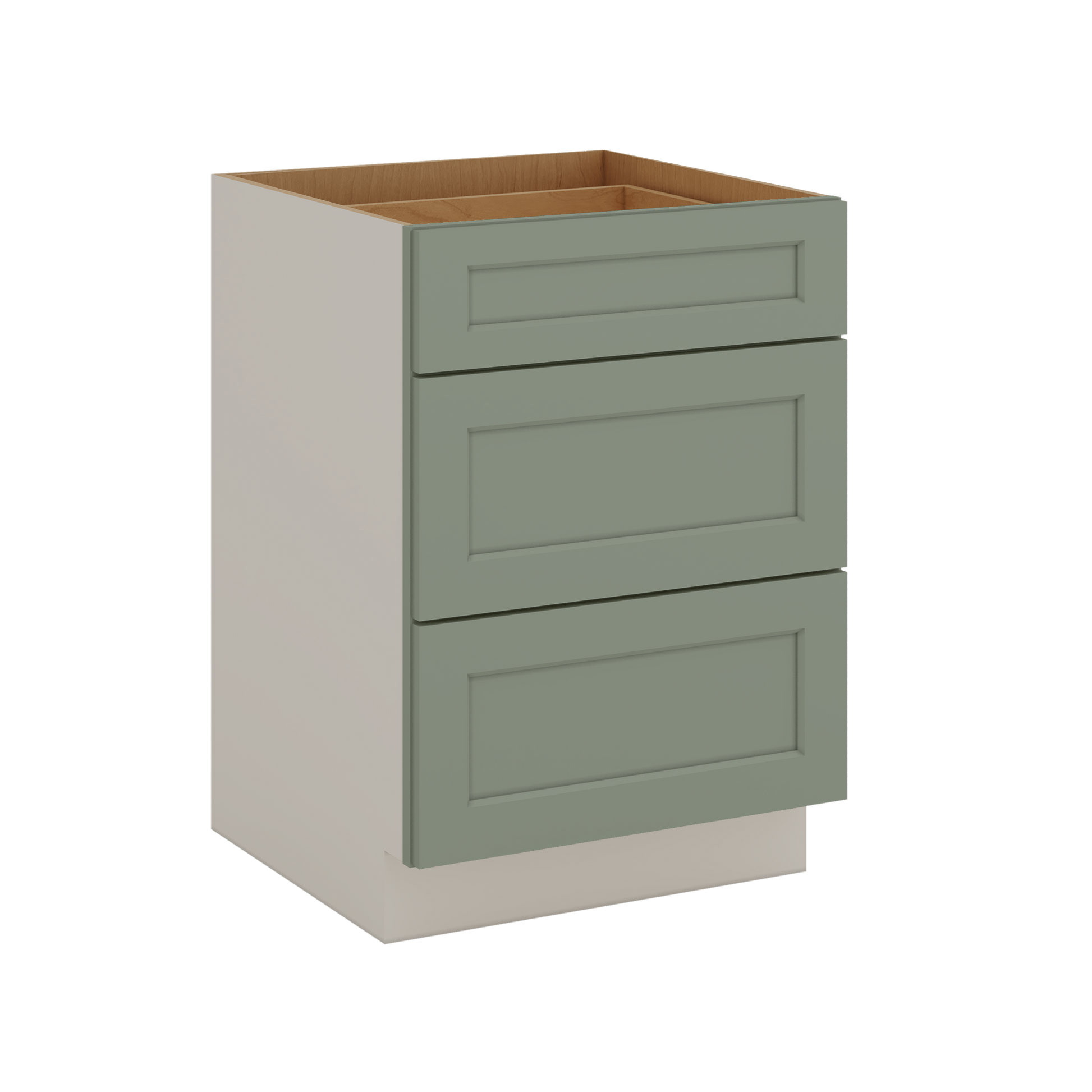 DB24-3 Drawer Base Cabinet Kitchen Sage Green