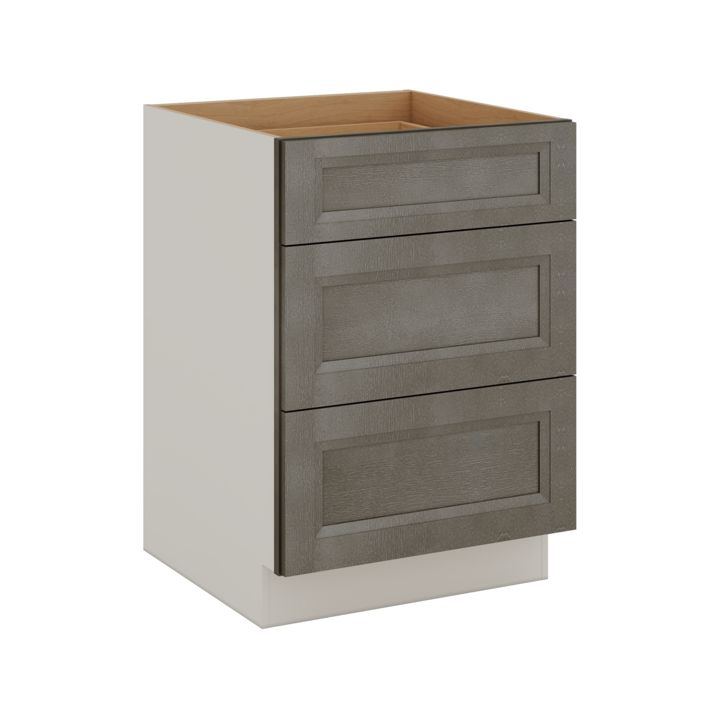 Huntington Cinder Double Shaker 3 Drawer Base Cabinet 12", 15", 18", 21", 24", 30", 33" & 36" Wide