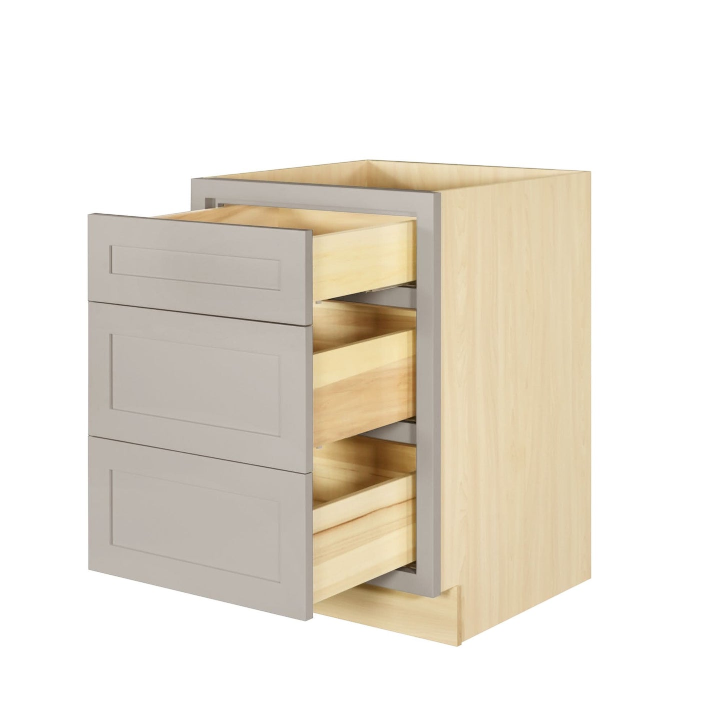 Tuscan Gray Shaker Inset Drawer Base Cabinet - 12", 15", 18", 21", 24" & 27"