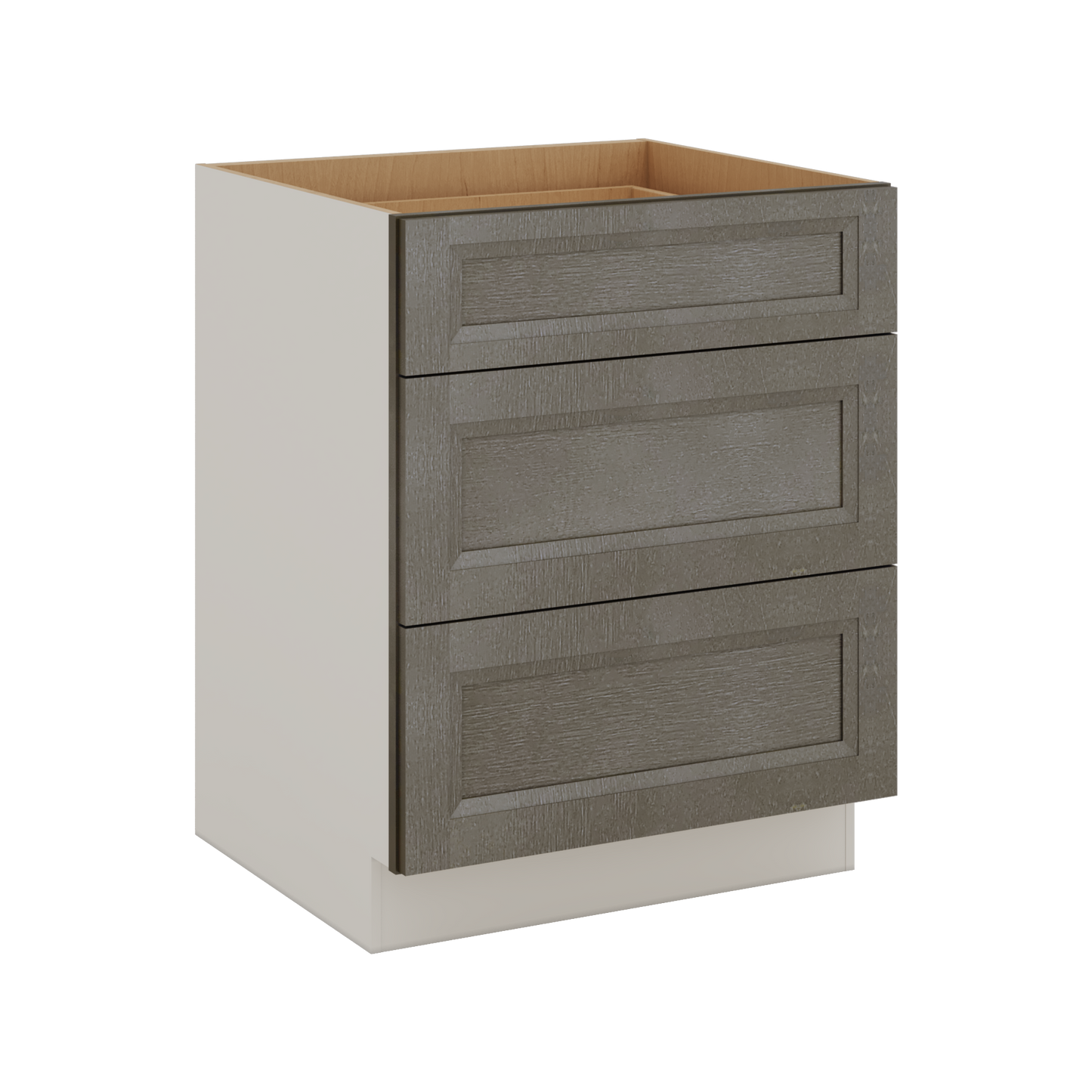 Huntington Cinder Double Shaker 3 Drawer Base Cabinet 12", 15", 18", 21", 24", 30", 33" & 36" Wide