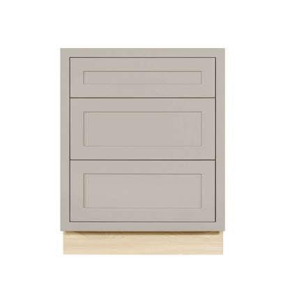 Tuscan Gray Shaker Inset Drawer Base Cabinet - 12", 15", 18", 21", 24" & 27"