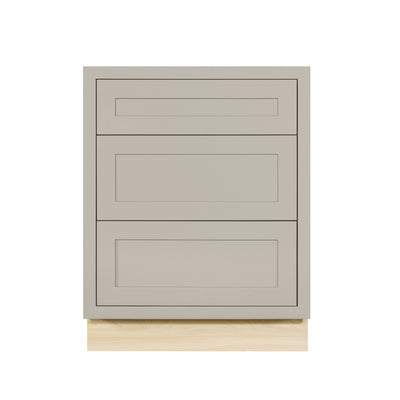 Tuscan Gray Shaker Inset Drawer Base Cabinet - 12", 15", 18", 21", 24" & 27"