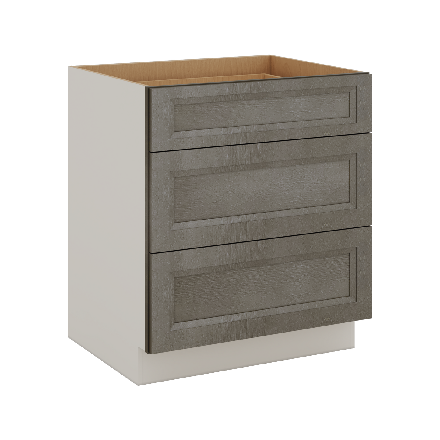 Huntington Cinder Double Shaker 3 Drawer Base Cabinet 12", 15", 18", 21", 24", 30", 33" & 36" Wide