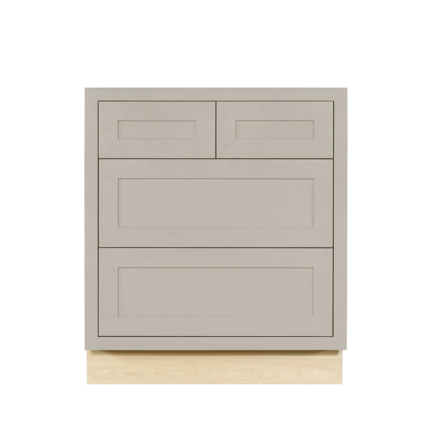 Tuscan Gray Shaker Inset Drawer Base Cabinet - 30"- 33"