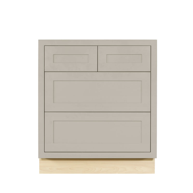 Inset Drawer Base Tuscan Gray Shaker Inset Drawer Base Cabinet - 30