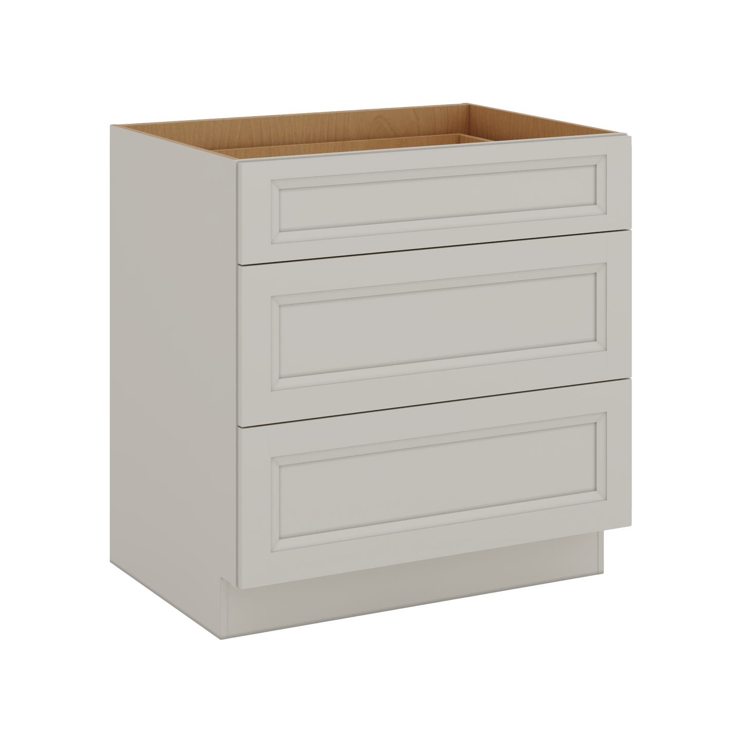 27LGDS Laguna Gray Double Shaker 3 Drawer Base Cabinet 12", 15", 18", 21", 24", 30", 33" & 36" Wide