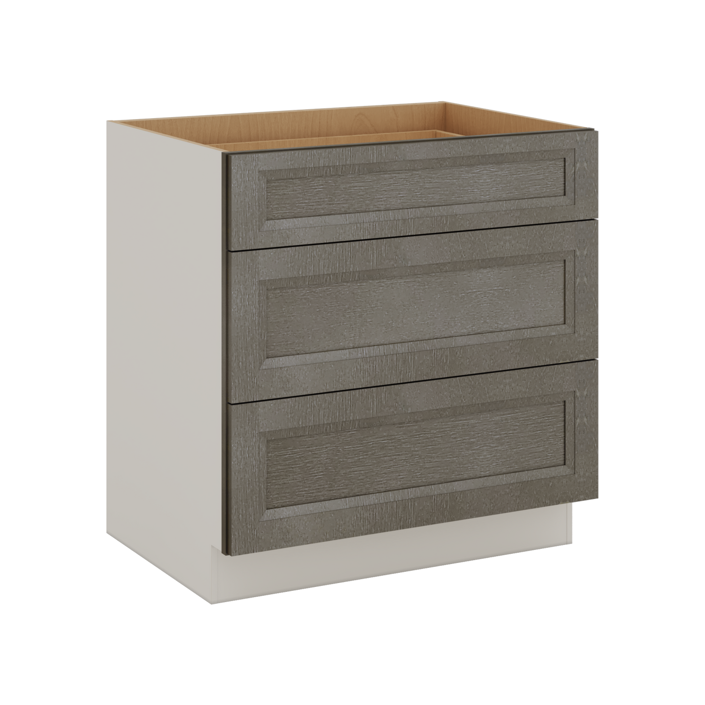 Huntington Cinder Double Shaker 3 Drawer Base Cabinet 12", 15", 18", 21", 24", 30", 33" & 36" Wide