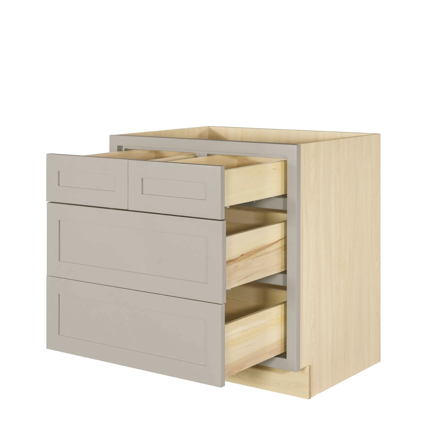 Tuscan Gray Shaker Inset Drawer Base Cabinet - 30"- 33"