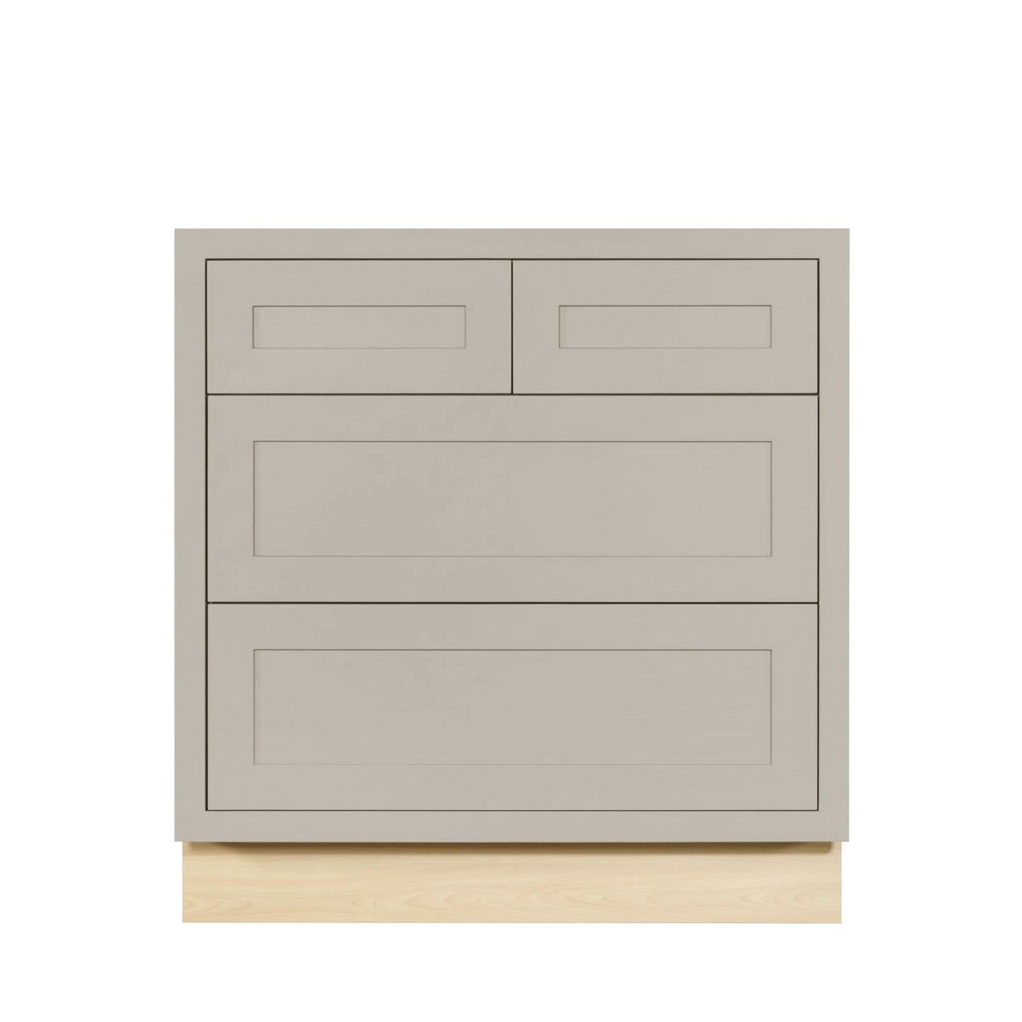 Tuscan Gray Shaker Inset Drawer Base Cabinet - 30"- 33"