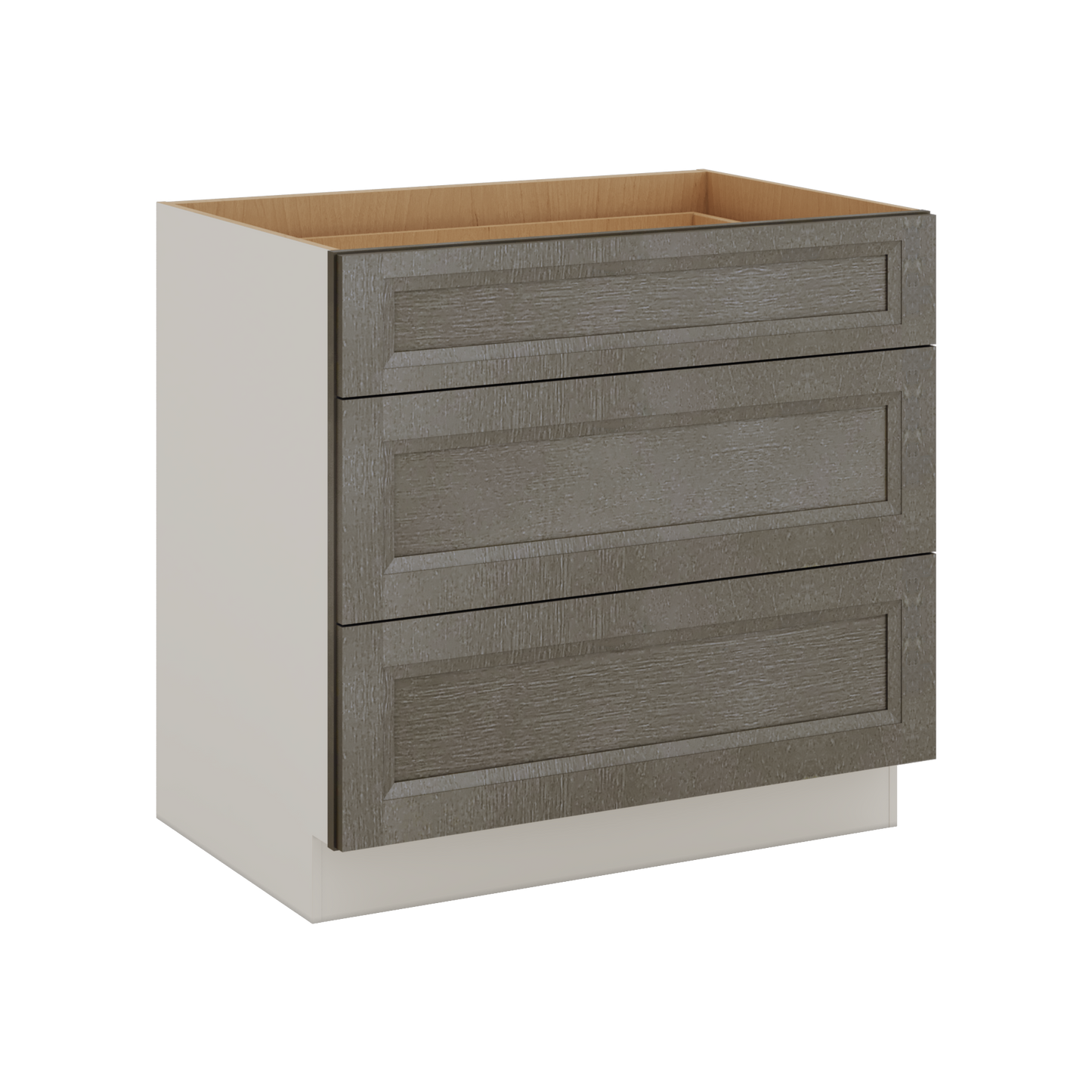 Huntington Cinder Double Shaker 3 Drawer Base Cabinet 12", 15", 18", 21", 24", 30", 33" & 36" Wide