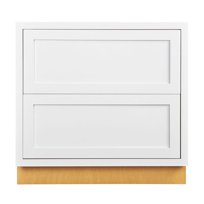 2 Drawer Base Cabinets Inset White