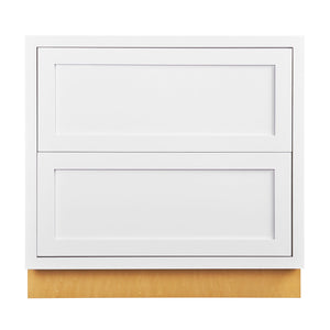 2 Drawer Base Cabinets Inset White