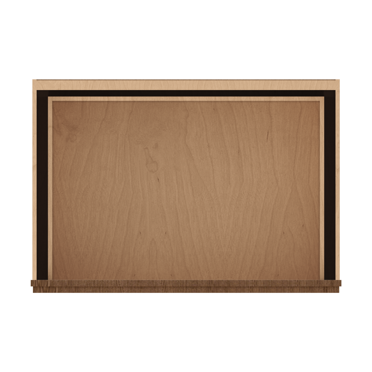 Double Drawer 24", 30" & 36" Wide Elegant Mocha Craftsman Shaker 2 Drawer Base Cabinet