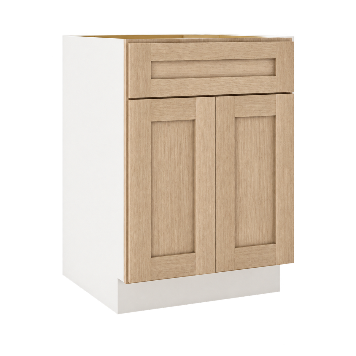 Rift Oak shaker base cabinet two doors one drawer