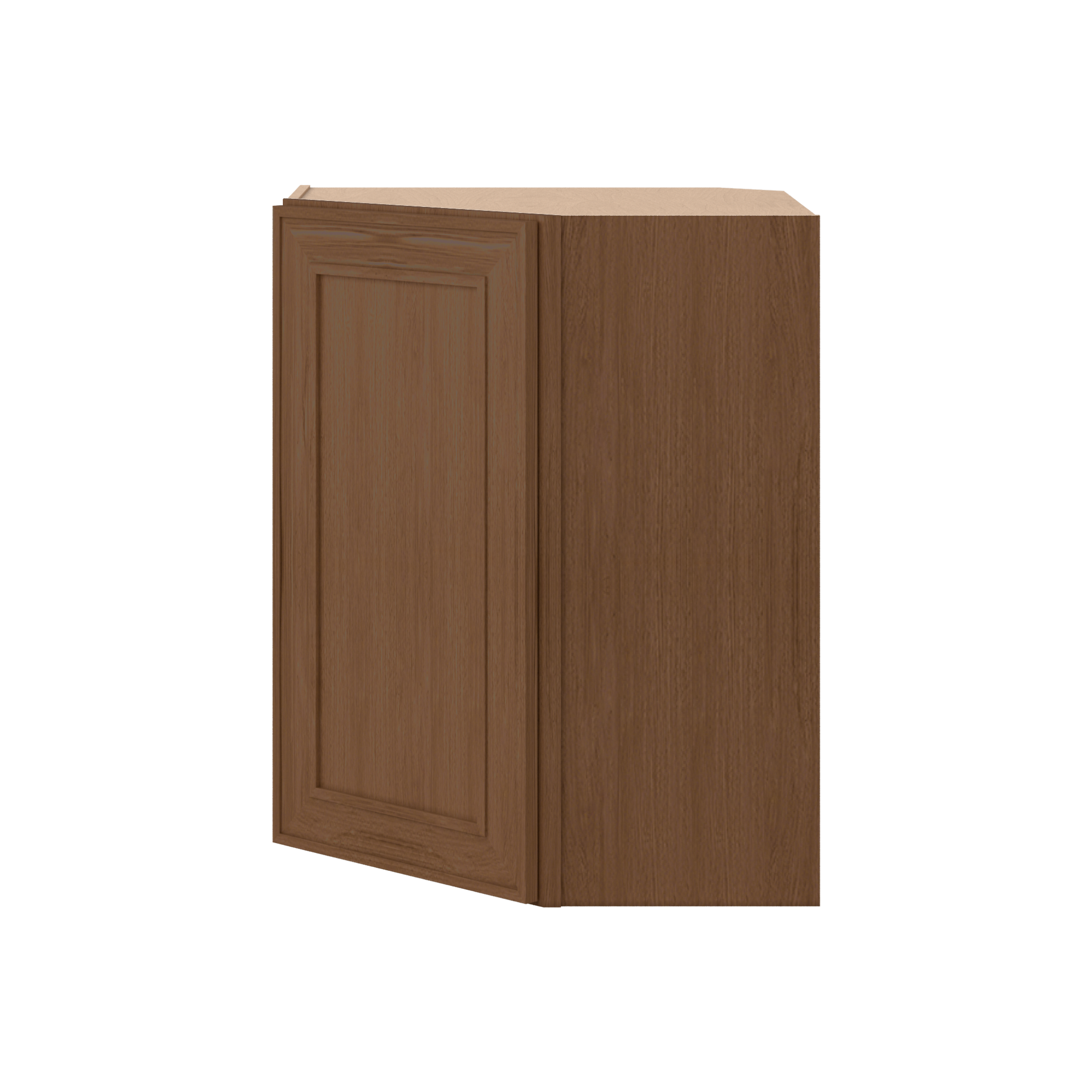 Elegant Craftsman Mocha Shaker Wall Diagonal Cabinet 24 Wide 30, 36 & 42 Inches Tall WDC2430 WDC2436 WDC2442