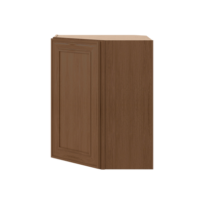 Elegant Craftsman Mocha Shaker Wall Diagonal Cabinet 24 Wide 30, 36 & 42 Inches Tall WDC2430 WDC2436 WDC2442