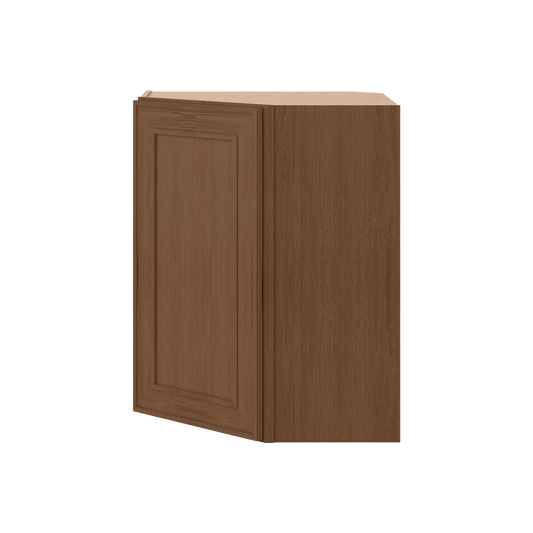 Elegant Craftsman Mocha Shaker Wall Diagonal Cabinet 24 Wide 30, 36 & 42 Inches Tall WDC2430 WDC2436 WDC2442