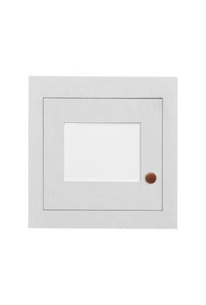 15" Tall 29 Newport White Double Shaker Stackable Glass Wall Cabinet - Double Door 24", 27", 30", 33" & 36" Wide