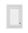 9" Wide Custom Glass Ready Snow White Inset Shaker Wall Cabinet - Single Door 9", 12", 15", 18", 21", 24" & 27" Tall