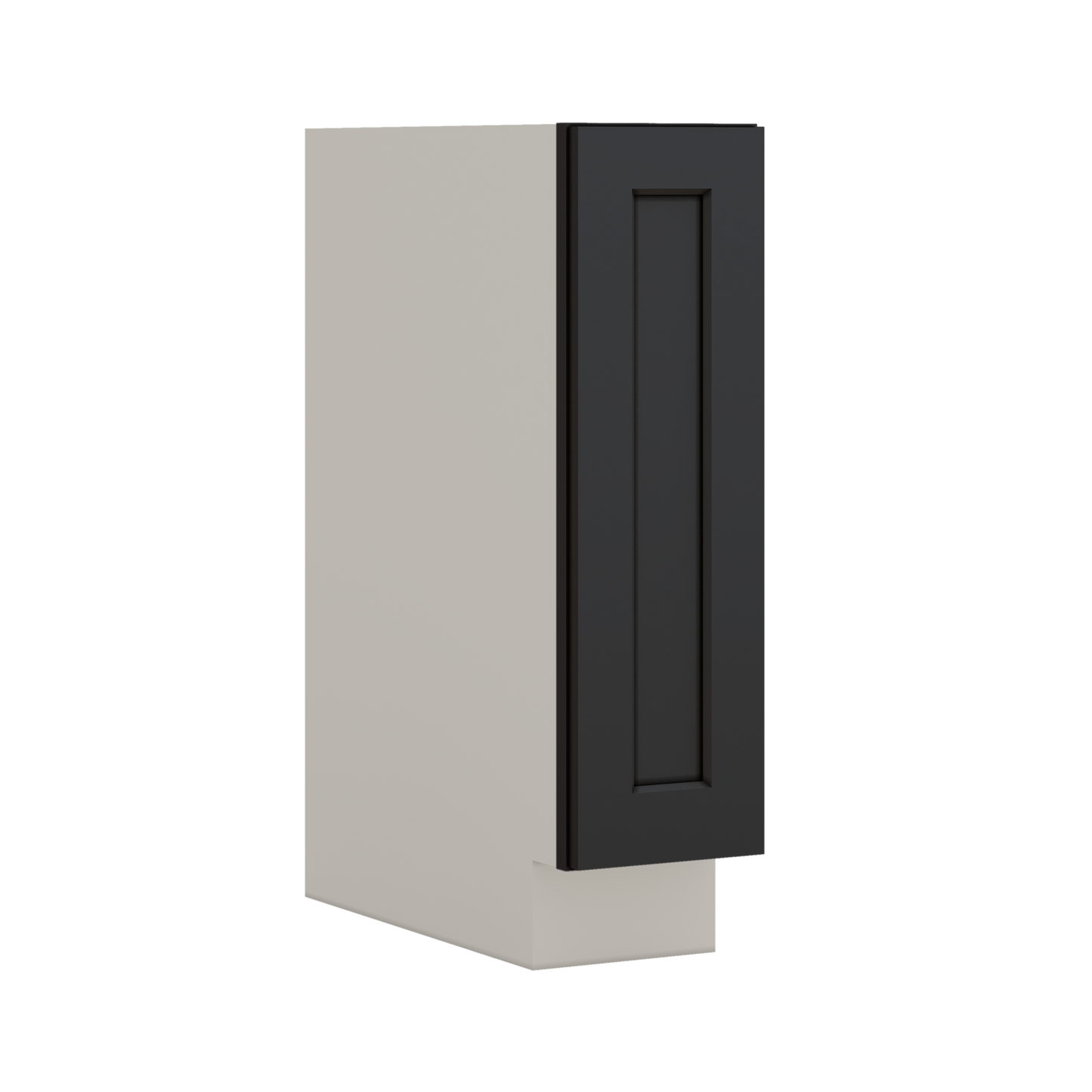 Base Cabinet - One Door 9", 12", 15", 18", 21" 15HNS Hermosa Noir Black Shaker 1-1/4" Overlay
