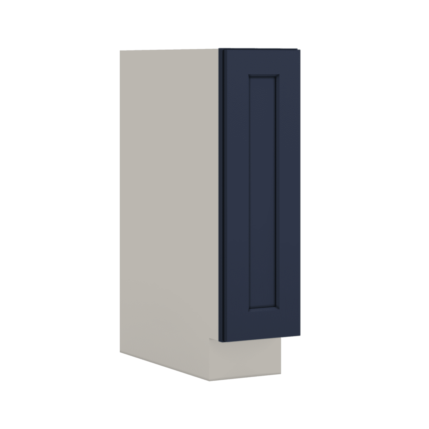 Base Cabinet - 9", 12", 15", 18", 21" NB29 Naval Blue Shaker 1-1/4" Overlay