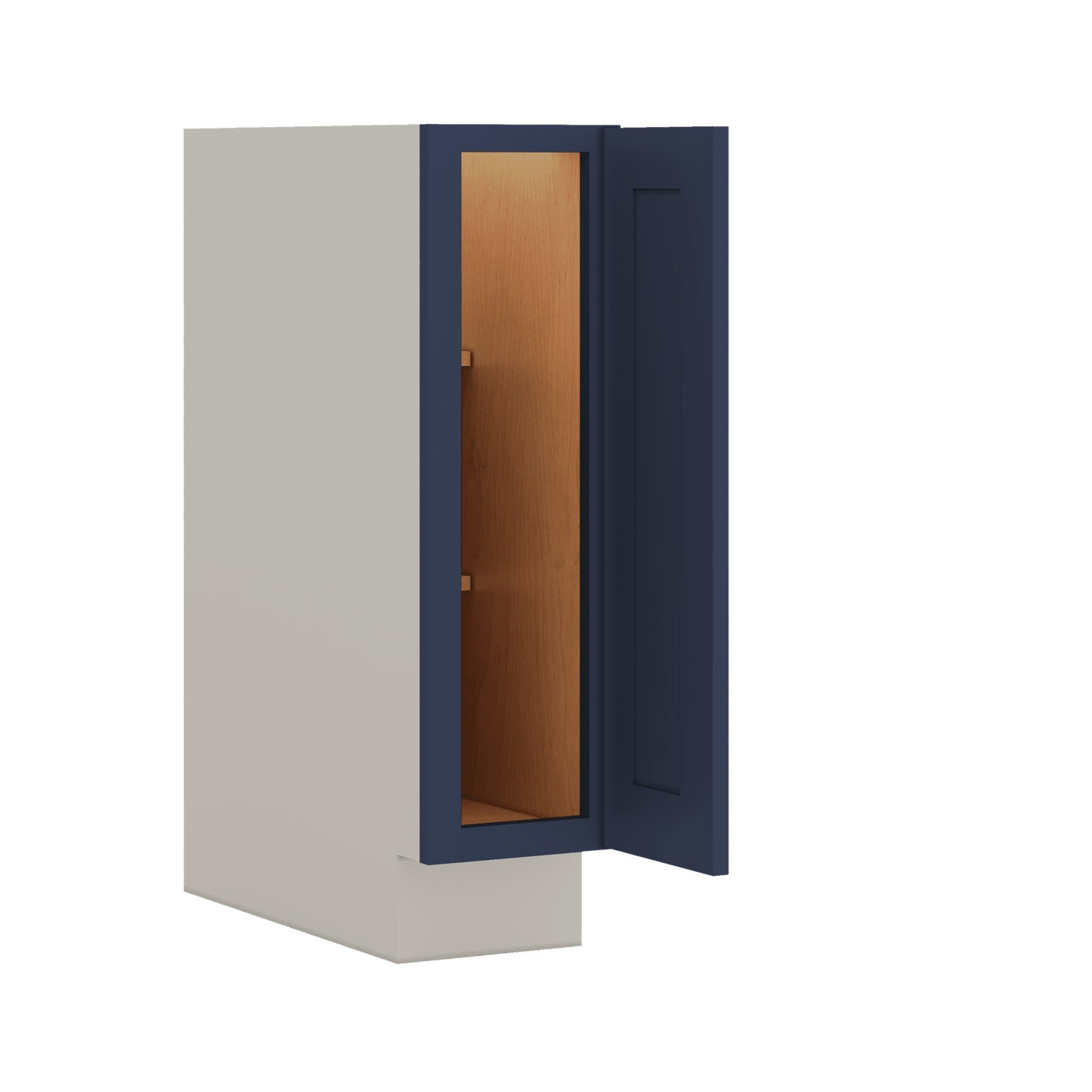 Base Cabinet - 9", 12", 15", 18", 21" NB29 Naval Blue Shaker 1-1/4" Overlay