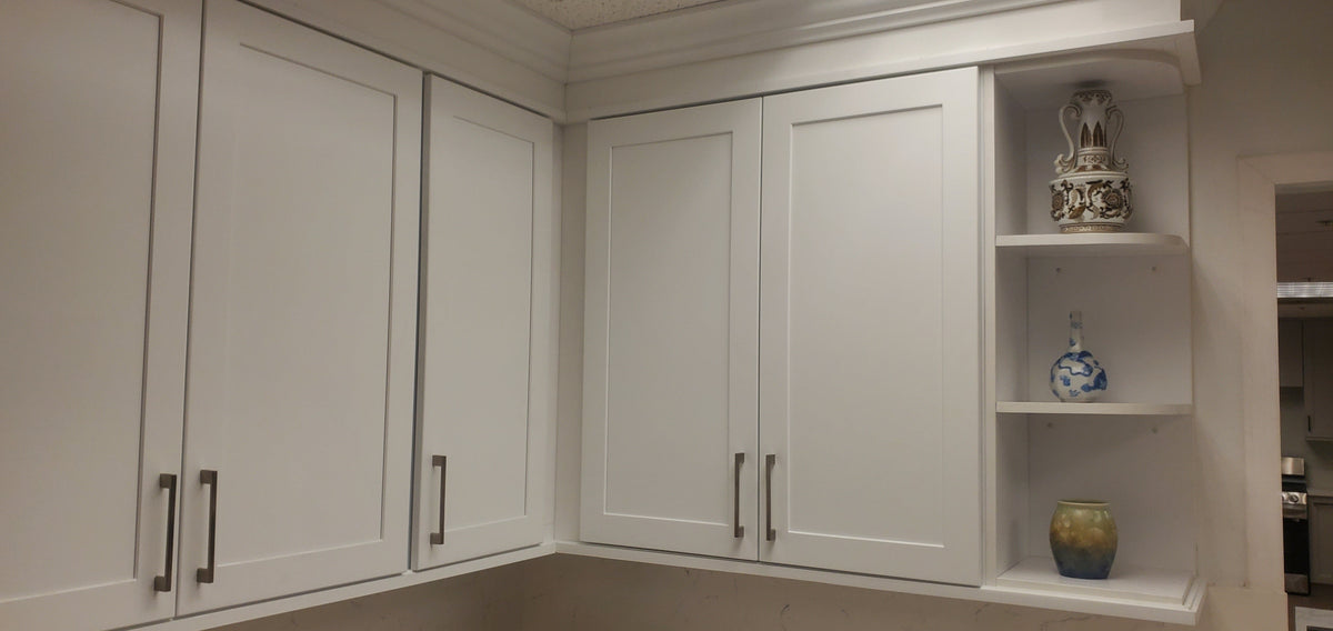 Gray Shaker 1-1/4" Overlay Base Cabinet - One Door 9", 12", 15", 18", 21"