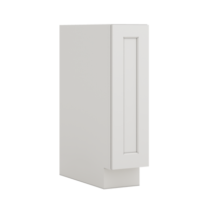 Base Cabinet - One Door One Drawer 12", 15", 18", 21" White Shaker 1-1/4" Overlay
