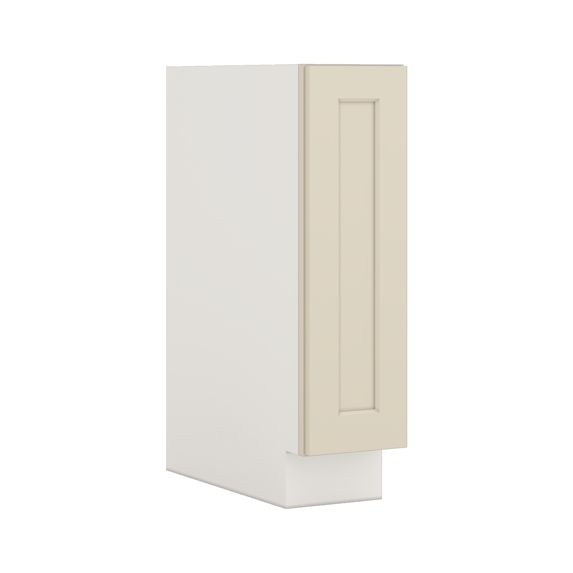 Base Cabinet - Full Height One Door 9", 12", 15", 18", 21" Manhattan Cream Shaker 1-1/4" Overlay