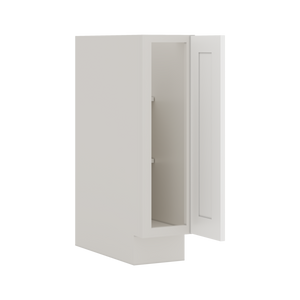 Base Cabinet - One Door One Drawer 9"(No Drawer), 12", 15", 18", 21" 2WS White Shaker 1-1/4" Overlay